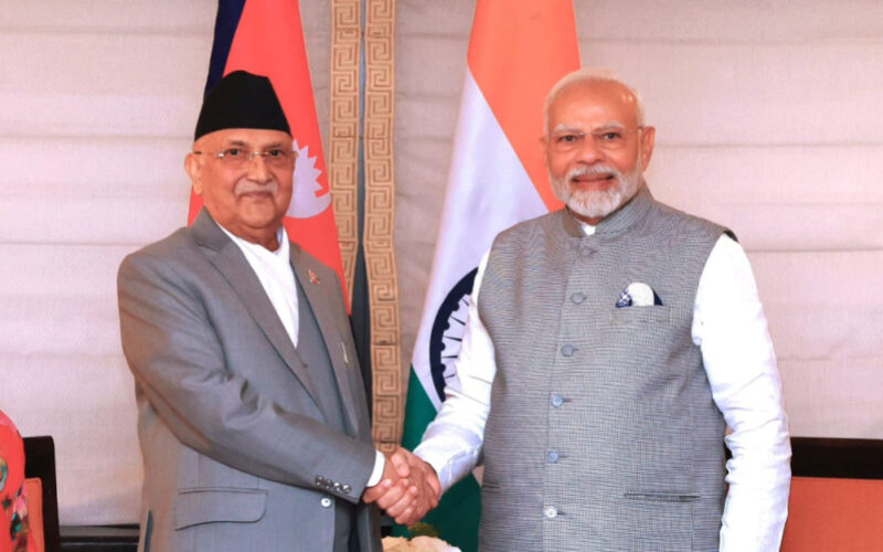 न्युयोर्कमा ओली–मोदी बीच भेटवार्ता