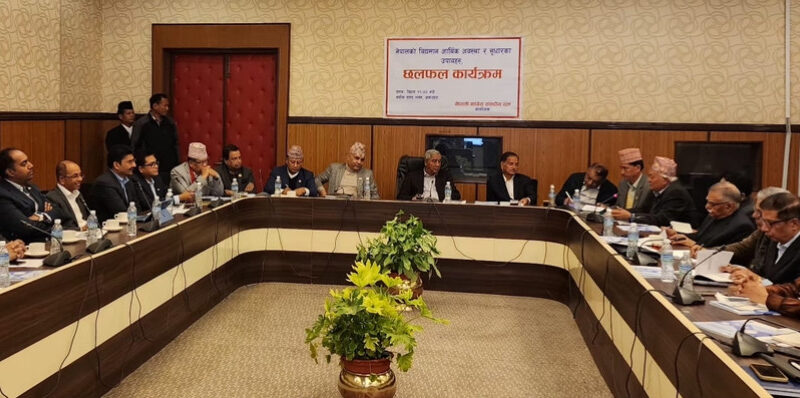 नेपाली कांग्रेसले अर्थतन्त्रका जानकारहरूसँग गर्‍यो मुलुकको विद्यमान आर्थिक अवस्था र सुधारका उपायहरूबारे सुझाव सङ्कलन