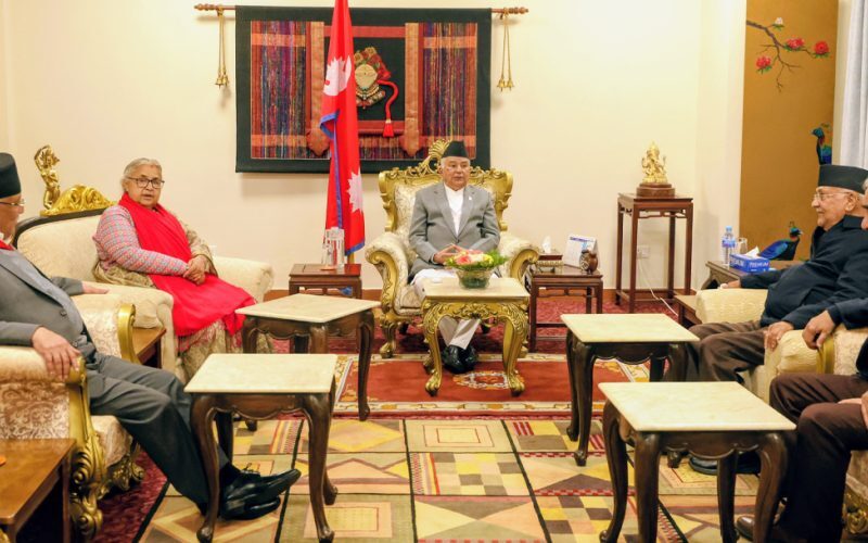 राजनीतिक घटनाक्रम र चुनावबारे शीतलनिवासमा उच्चस्तरीय छलफल