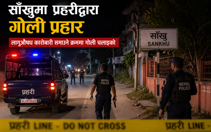 लागूऔषध अपरेसनका क्रममा साँखुमा गोली चल्यो