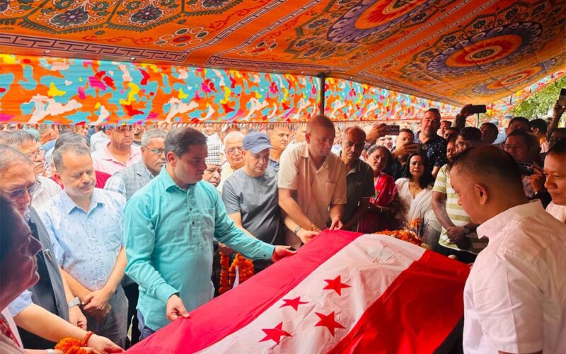 कांग्रेसले नेता राजेन्द्र खरेललाई दियो अन्तिम श्रद्धाञ्जली